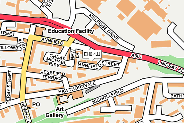 EH6 4JJ map - OS OpenMap – Local (Ordnance Survey)