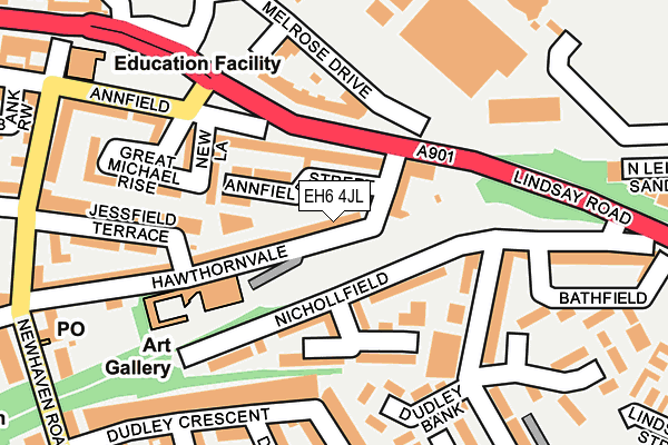 EH6 4JL map - OS OpenMap – Local (Ordnance Survey)