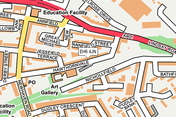 EH6 4JN map - OS OpenMap – Local (Ordnance Survey)
