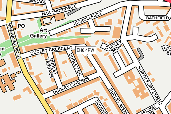 EH6 4PW map - OS OpenMap – Local (Ordnance Survey)
