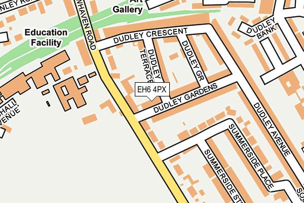 EH6 4PX map - OS OpenMap – Local (Ordnance Survey)