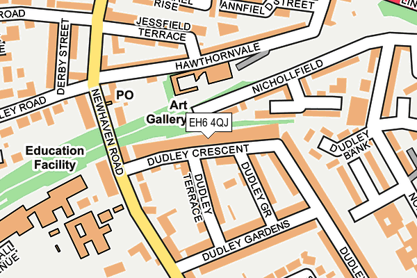 EH6 4QJ map - OS OpenMap – Local (Ordnance Survey)