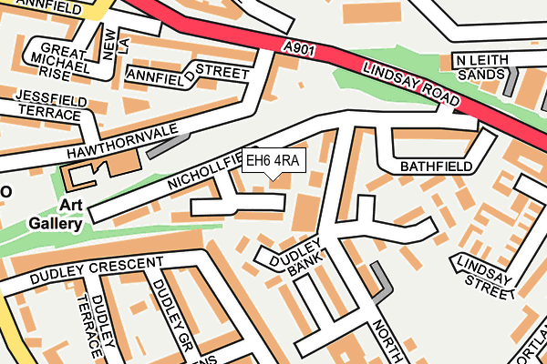 EH6 4RA map - OS OpenMap – Local (Ordnance Survey)