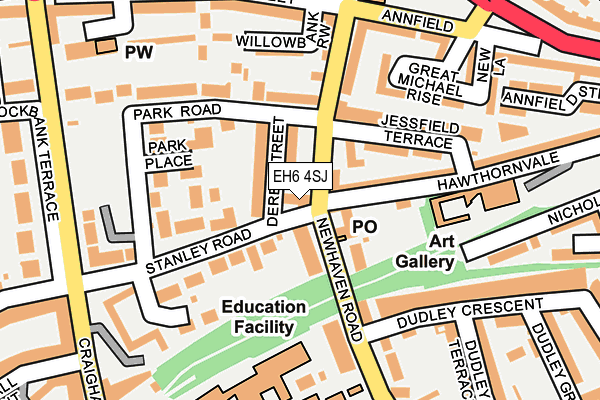 EH6 4SJ map - OS OpenMap – Local (Ordnance Survey)