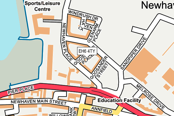 EH6 4TY map - OS OpenMap – Local (Ordnance Survey)