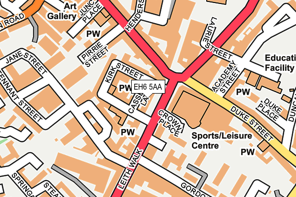 EH6 5AA map - OS OpenMap – Local (Ordnance Survey)