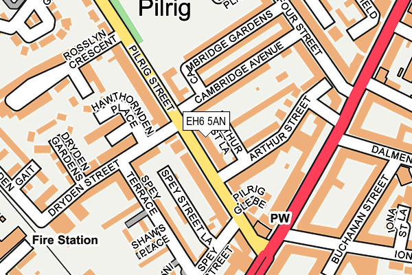 EH6 5AN map - OS OpenMap – Local (Ordnance Survey)