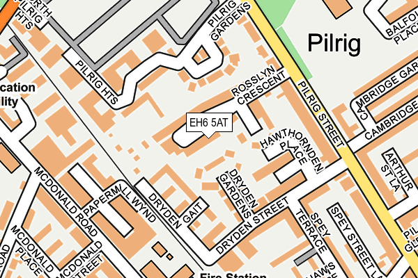 EH6 5AT map - OS OpenMap – Local (Ordnance Survey)