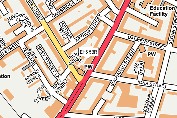 EH6 5BR map - OS OpenMap – Local (Ordnance Survey)