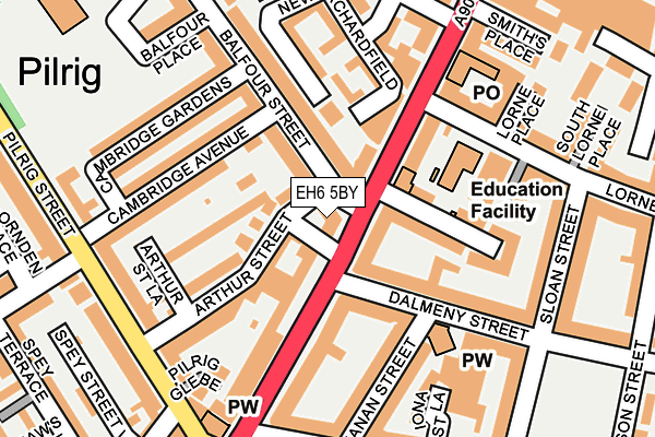 EH6 5BY map - OS OpenMap – Local (Ordnance Survey)