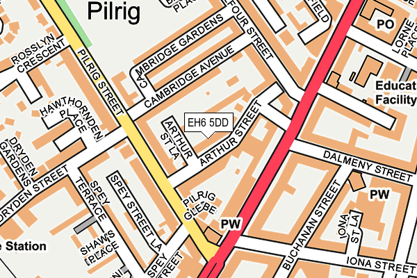 EH6 5DD map - OS OpenMap – Local (Ordnance Survey)