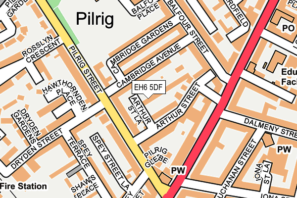 EH6 5DF map - OS OpenMap – Local (Ordnance Survey)