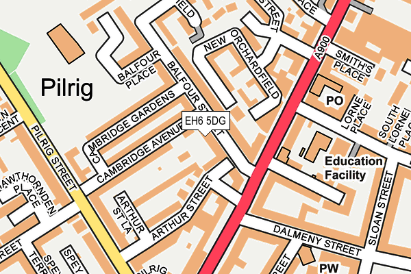 EH6 5DG map - OS OpenMap – Local (Ordnance Survey)