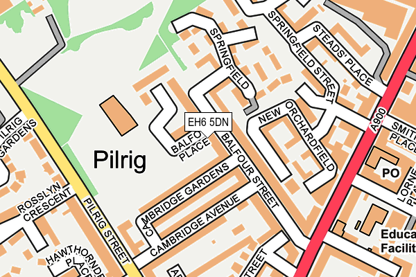 EH6 5DN map - OS OpenMap – Local (Ordnance Survey)