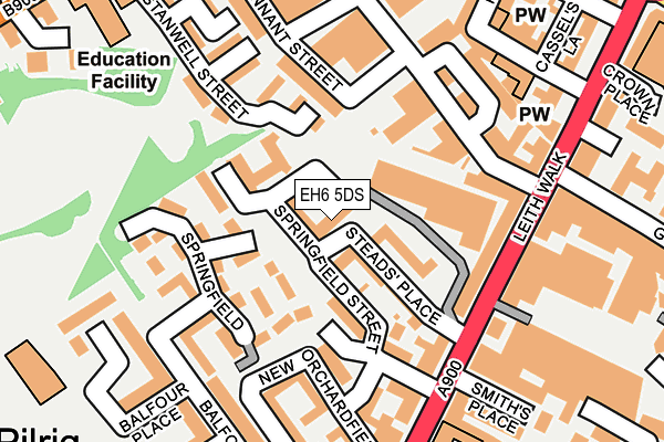 EH6 5DS map - OS OpenMap – Local (Ordnance Survey)