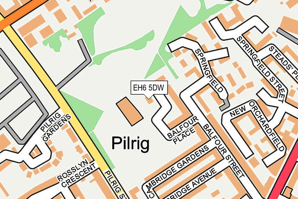 EH6 5DW map - OS OpenMap – Local (Ordnance Survey)