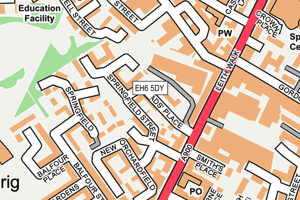 EH6 5DY map - OS OpenMap – Local (Ordnance Survey)