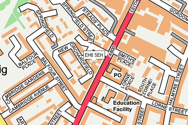 EH6 5EH map - OS OpenMap – Local (Ordnance Survey)