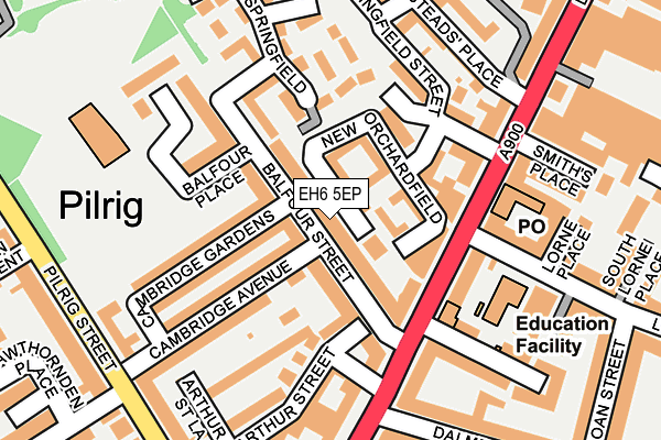 EH6 5EP map - OS OpenMap – Local (Ordnance Survey)