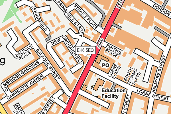 EH6 5EQ map - OS OpenMap – Local (Ordnance Survey)