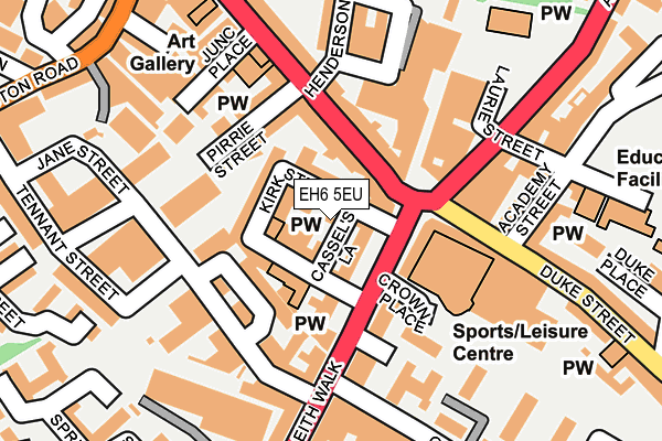 EH6 5EU map - OS OpenMap – Local (Ordnance Survey)