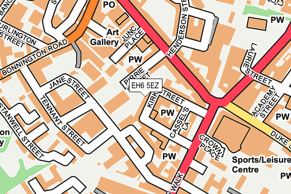 EH6 5EZ map - OS OpenMap – Local (Ordnance Survey)