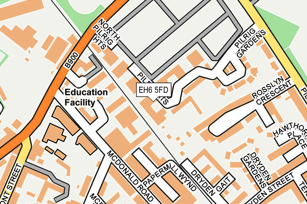 EH6 5FD map - OS OpenMap – Local (Ordnance Survey)