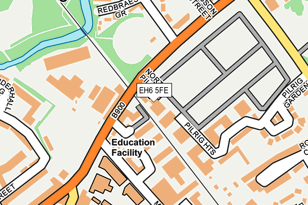 EH6 5FE map - OS OpenMap – Local (Ordnance Survey)