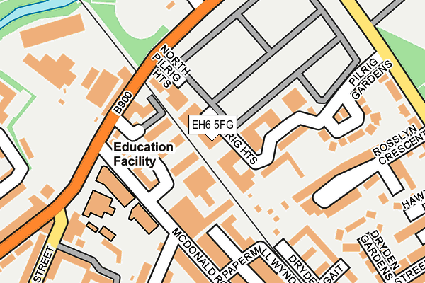 EH6 5FG map - OS OpenMap – Local (Ordnance Survey)