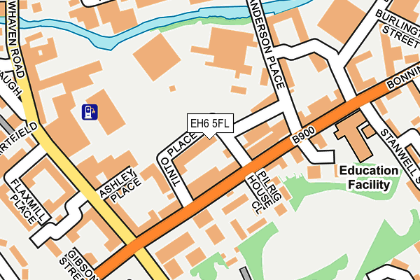 EH6 5FL map - OS OpenMap – Local (Ordnance Survey)