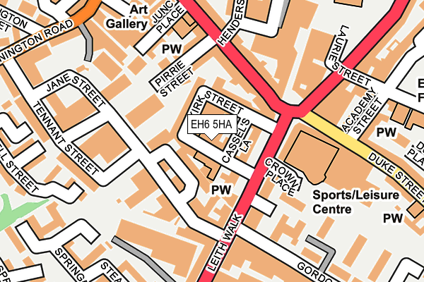 EH6 5HA map - OS OpenMap – Local (Ordnance Survey)