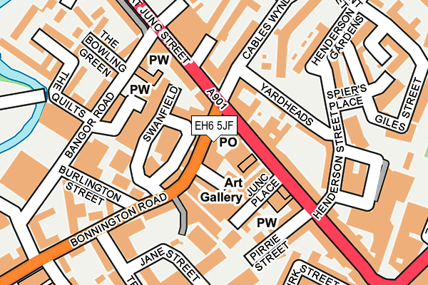 EH6 5JF map - OS OpenMap – Local (Ordnance Survey)