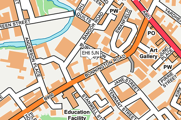 EH6 5JN map - OS OpenMap – Local (Ordnance Survey)