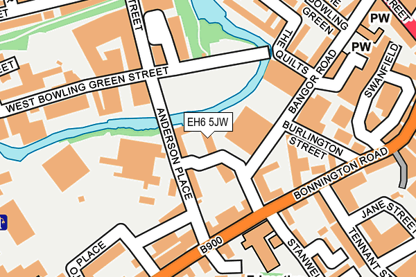 EH6 5JW map - OS OpenMap – Local (Ordnance Survey)