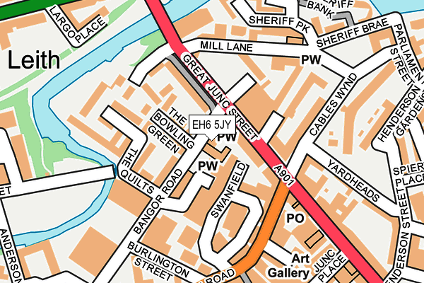 EH6 5JY map - OS OpenMap – Local (Ordnance Survey)