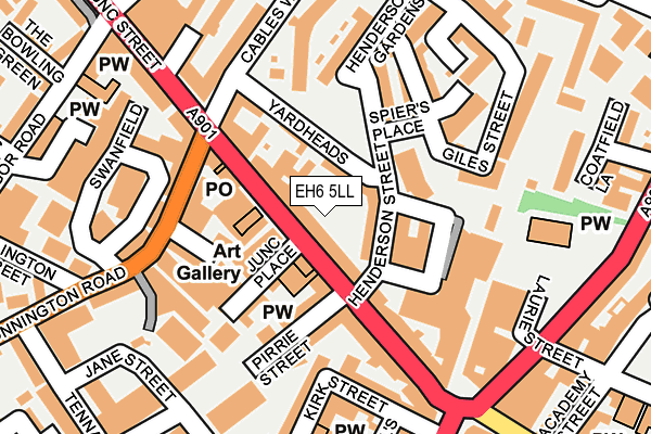 EH6 5LL map - OS OpenMap – Local (Ordnance Survey)