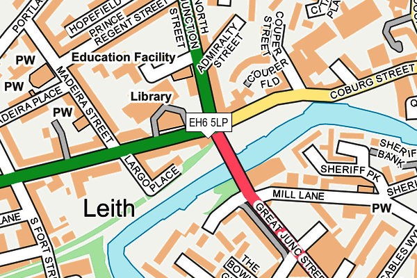 EH6 5LP map - OS OpenMap – Local (Ordnance Survey)