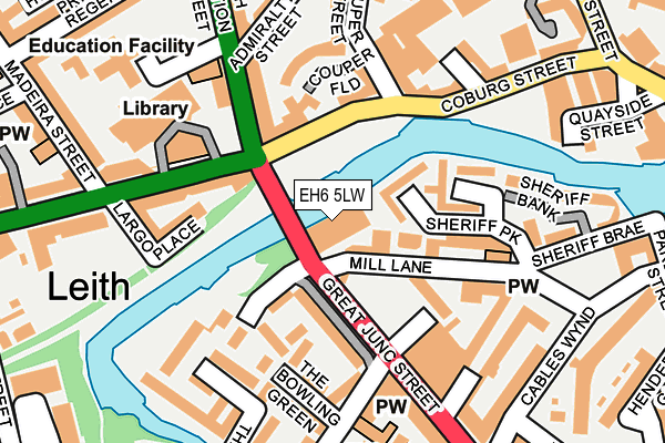 EH6 5LW map - OS OpenMap – Local (Ordnance Survey)