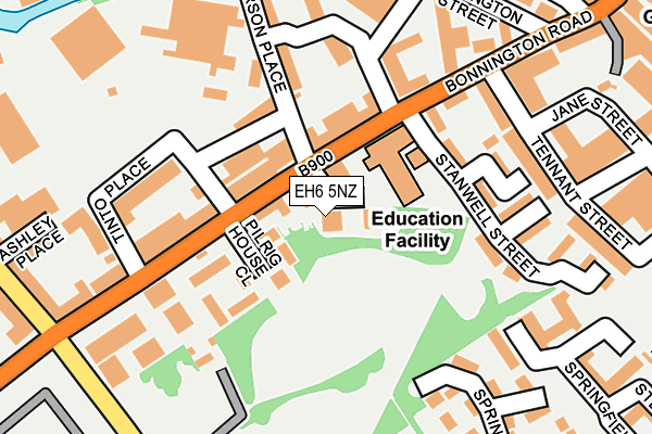 EH6 5NZ map - OS OpenMap – Local (Ordnance Survey)