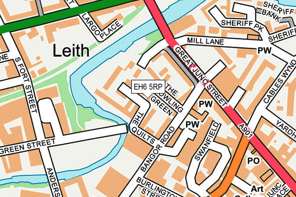 EH6 5RP map - OS OpenMap – Local (Ordnance Survey)