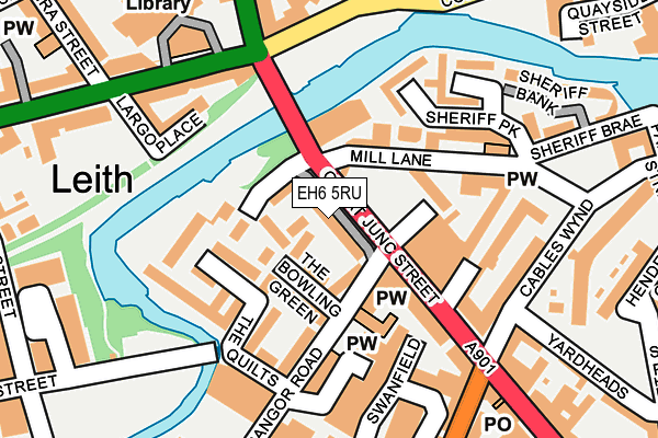 EH6 5RU map - OS OpenMap – Local (Ordnance Survey)