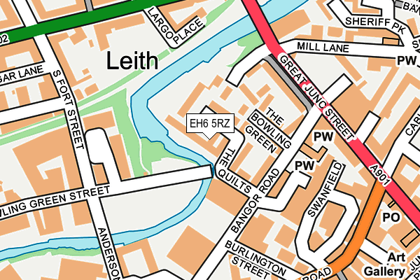 EH6 5RZ map - OS OpenMap – Local (Ordnance Survey)