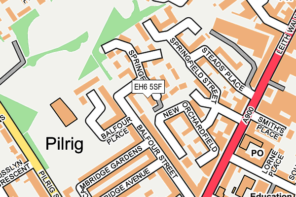 EH6 5SF map - OS OpenMap – Local (Ordnance Survey)