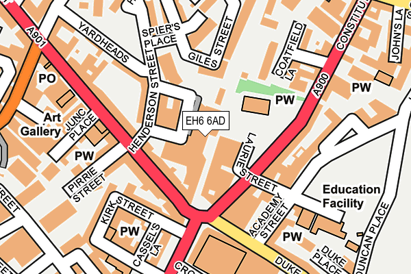 EH6 6AD map - OS OpenMap – Local (Ordnance Survey)