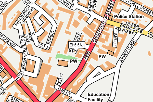 EH6 6AJ map - OS OpenMap – Local (Ordnance Survey)