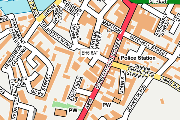 EH6 6AT map - OS OpenMap – Local (Ordnance Survey)