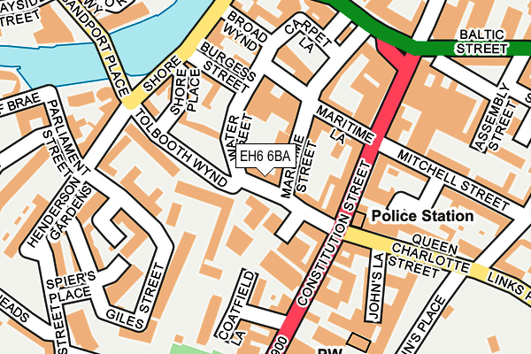 EH6 6BA map - OS OpenMap – Local (Ordnance Survey)
