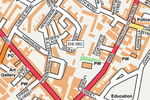 EH6 6BG map - OS OpenMap – Local (Ordnance Survey)