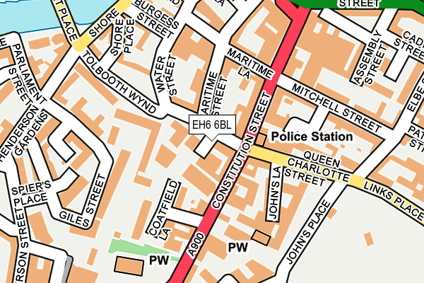 EH6 6BL map - OS OpenMap – Local (Ordnance Survey)