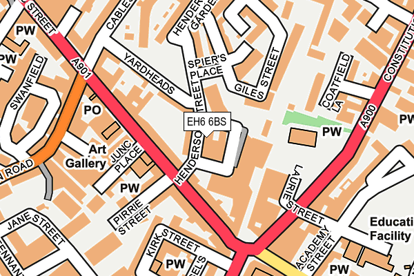 EH6 6BS map - OS OpenMap – Local (Ordnance Survey)